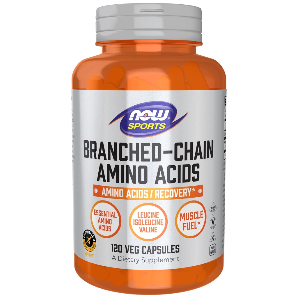 Şimdi Gıdalar Spor Beslenme, Leucine, Isoleucine ve Valine ile birlikte, 120 Veg Capsules