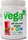Vega Organik All-in-One Vegan Protein Toz, Berry - Superfood Malzemeler, Immunity Support, Keto Friendly, Pea Protein for Women & Men, 12.1 oz (Pazar Mayıs Vary)