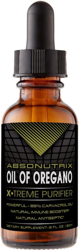 Oregano 43 mg'ın Absonutrix Oil of Oregano 43 mg, 540 Hizmet, 2 Oz Şişe, High Bioavailability,% 85 Carvacrol Oil, Quick Abxia, Potent Malzemeler, Cruelty-Free, Third-Party Tested, Non-GMO, ABD'de Made in USA