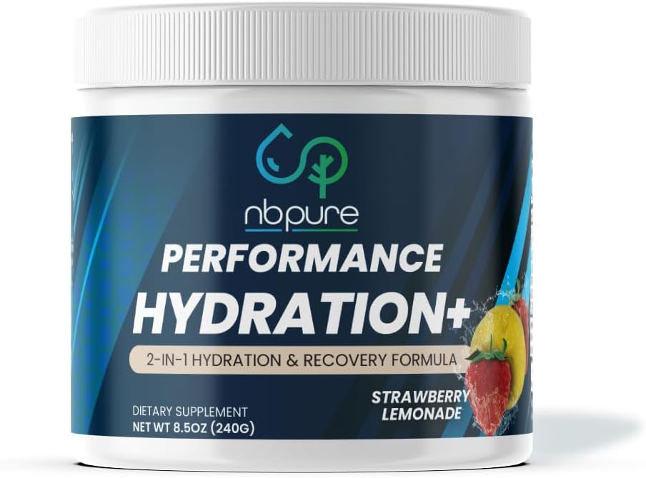 nbpure Hydration+ Ηλεκτρολυτική σκόνη – Φυσική ενυδάτωση & ανάκτηση για άνδρες & γυναίκες – Αλάτι θάλασσας, κάλιο, μαγνήσιο, Vegan BCAAs – Φιλική νηστεία