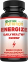 SHIFAA Enerji Vitaminleri, Doğal Günlük Enerji Vitaminleri | Jitter-Free, 60 Hizmetler | Destekler Odak, Mood, Beyin, Metabolism | w/Caffeine & Taurin, B1, B2, B5, B6, B7, B9, B12 Halals