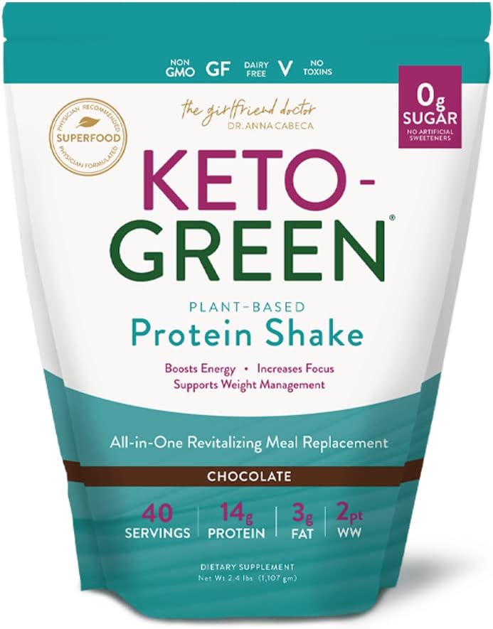 VIDAPURA Κετο-Πράσινη Πρωτεΐνη Shake by Dr. Anna Cabeca – Σοκολάτα Vegan Protein for Daily Wellness, Energy & Smooth Digestion – 40 Μερίδες