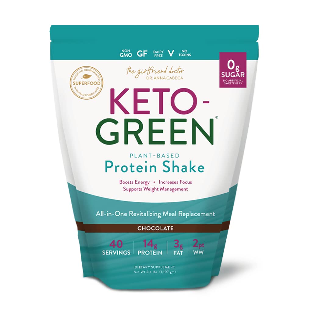 VIDAPURA Blu-Green protein Shake by Dr. Anna Cabeca – Daily Wellness, Enerji ve Smooth Digestion için Çikolatalı Protein – 40 Hizmet