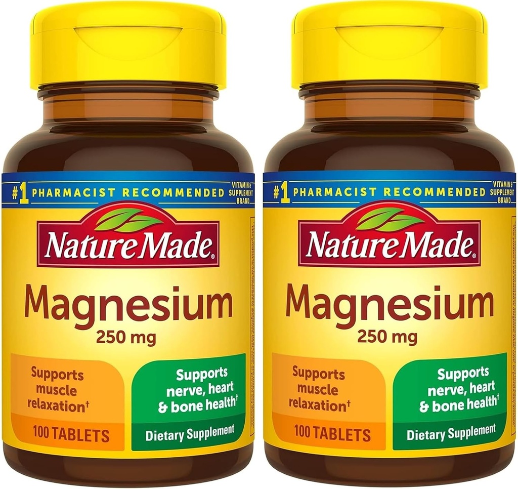 Nature Madeoxy 250 mg, Diyetsel Supplement for Muscle, Heart, Bone and Nerve Health Support, 100 Tablet, 100 Day Supply (Pack of 2)