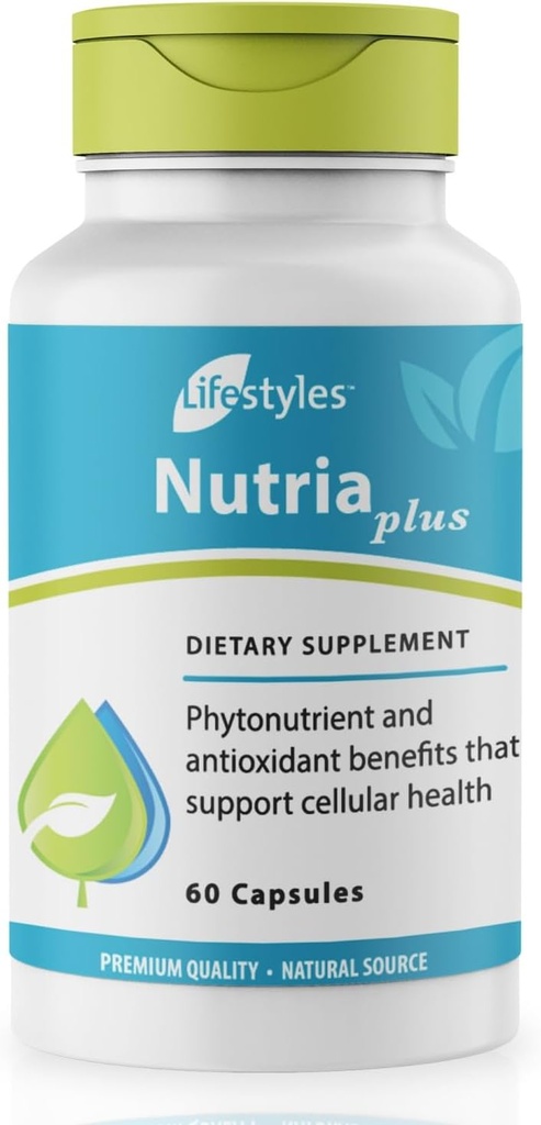 Lifestyles NutriaPlus Antioksi Supplement - Herbal Immune Support & Multivitamin with Selenium, C, Green Tea, Garlic, and More – Made in Canada – 60 Capsules (60 Capsules)