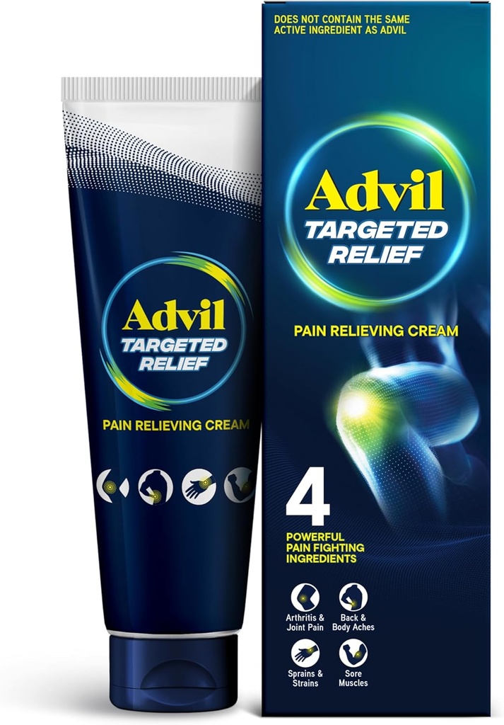 Advil Hedefli Relief Pain Relieving Cream, 8 Hours of Minor Arthritis Pain, Joint Pain, Lower Back Pain and Muscle Pain - 4 ozz