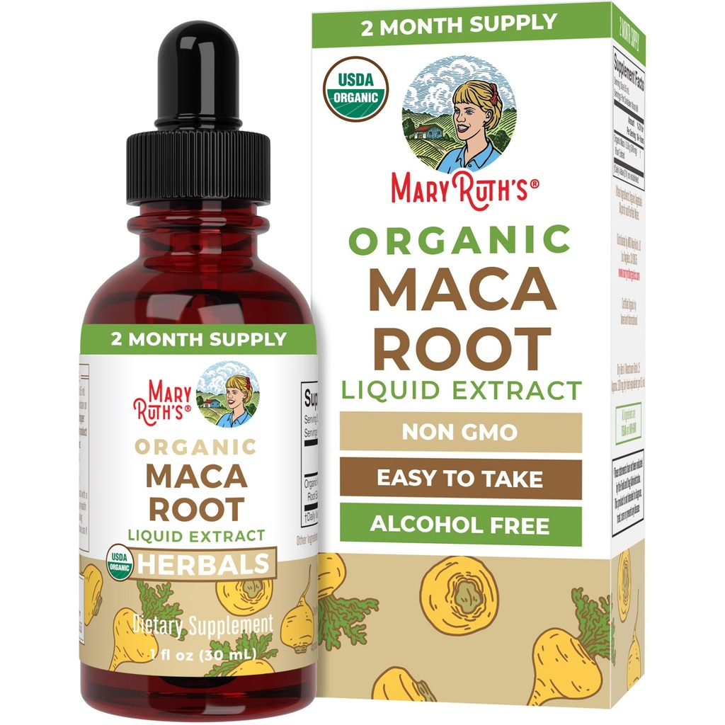 MaryRuth's USDA Organic Maca Root Liquid Drops | Vegan | Non-GMO | Gluten Free | Alkol Free | 1 Fl Oz Oz
