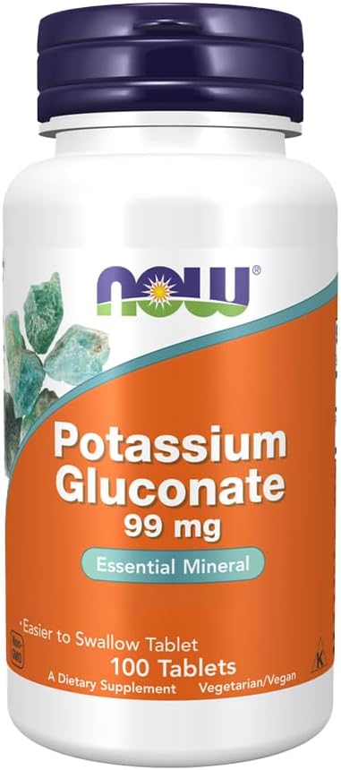 Şimdi Gıdalar Potasyum Gluconate, 100 CT