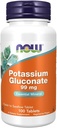 Şimdi Gıdalar Potasyum Gluconate, 100 CT