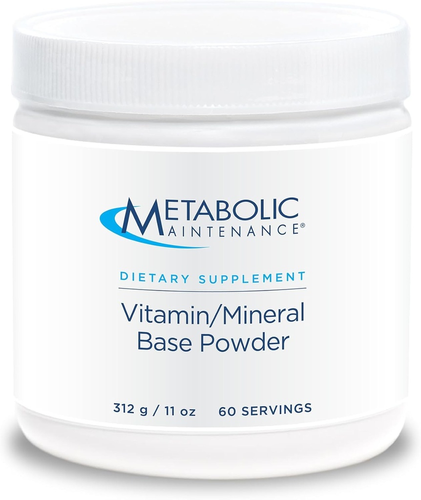 Metabolic Bakım Vitamin Mineral Baz Tozu - Aktif B Vitaminleri ile Demir Ücretsiz Multivitamin + Chelated Mineraller (312 Grams, 60 Hizmet)