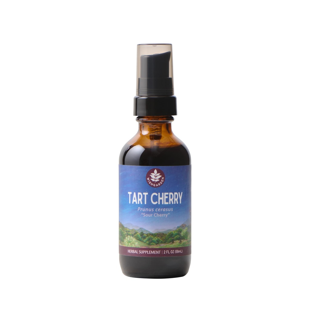 WishGarden Herbs Organik Tart Cherry Extract - Organik Tart Cherry Juice Tincture for Sleep Support Contains Natural Melatonin, Joint Comfort & Muscle Recovery, Superfood Rich in Nutrients, 2oz