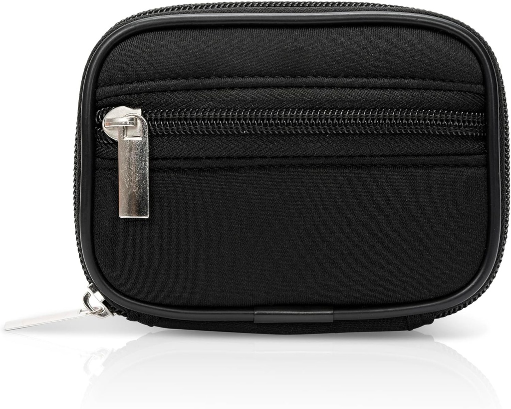 Made Easy Kit Pill Case - Medicine Organizer Box with Removed Seven-Day Vitamin & Supplement – Compact Travel Ready Dispenser in Pouch Holder with Zippered Pocket (Black)