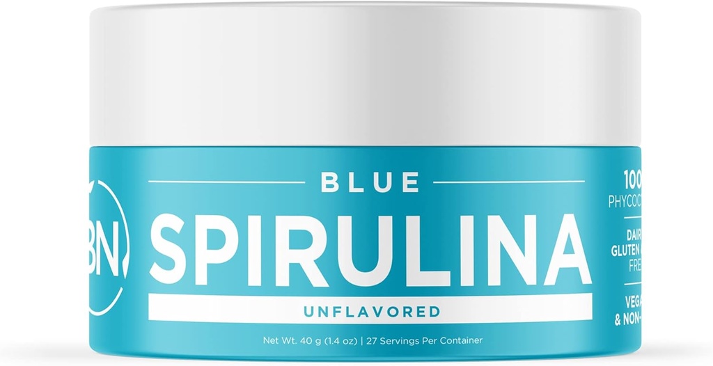 Blue Spirulina Toz Organik - USDA sertifikalı - Rh Nutrient Dense Yüzde 70 Protein Yüzdesi - Purest Source Vegan Protein - Superfood - Vitaminler ve Minerallerde Zengin