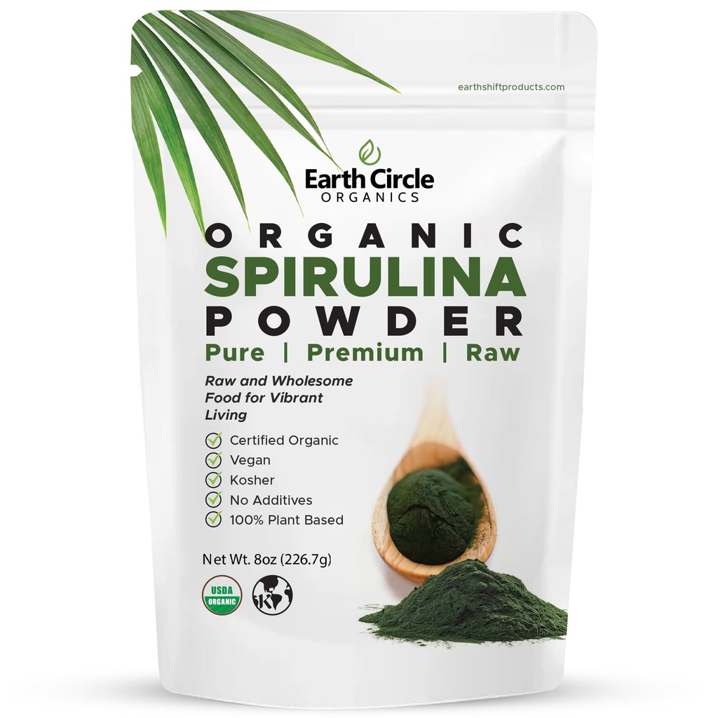 Spirulina Powder, Kosher, Ακατέργαστη και μη ακτινοβολημένη 