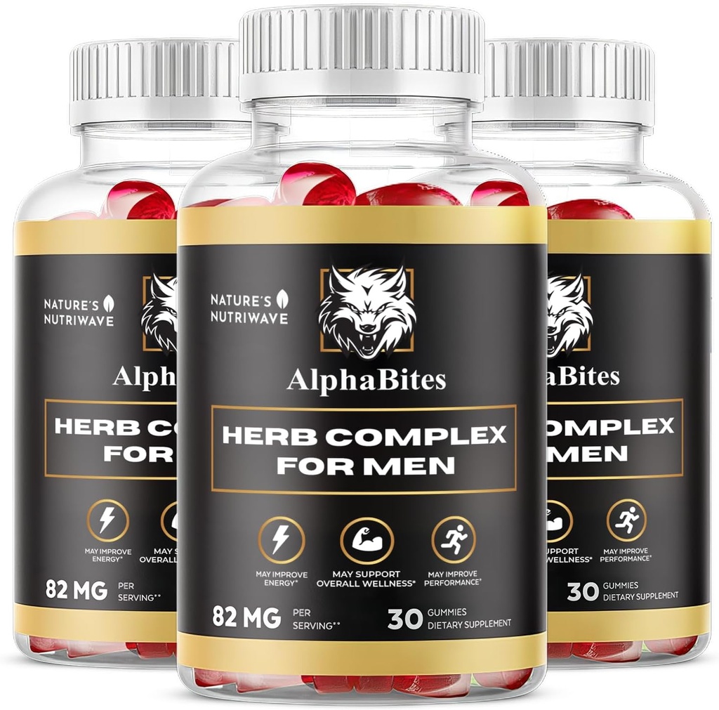 AlfaBites Gummies - Original Formula Alfa Bites, 30 Gummies, 3 Ay Supply