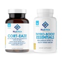 NuEthix Formulas Cortisol ve Thyroid Support Supplement Sche: Cort-Eaze Cortisol-Control Supplement, 60 Capsules, 30 Servisler ve Thyro-Boost Essentials, 90 Capsules