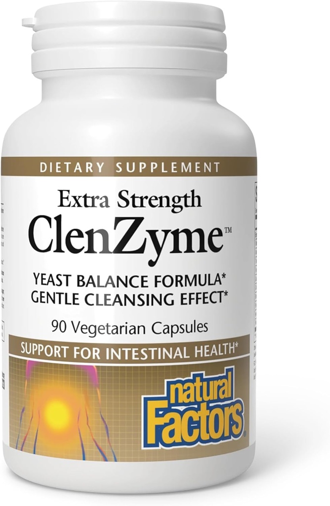 Doğal Faktörler, ClenZyme, Ekstra Güçlü Yeast Balance Formula, 90 Capsules