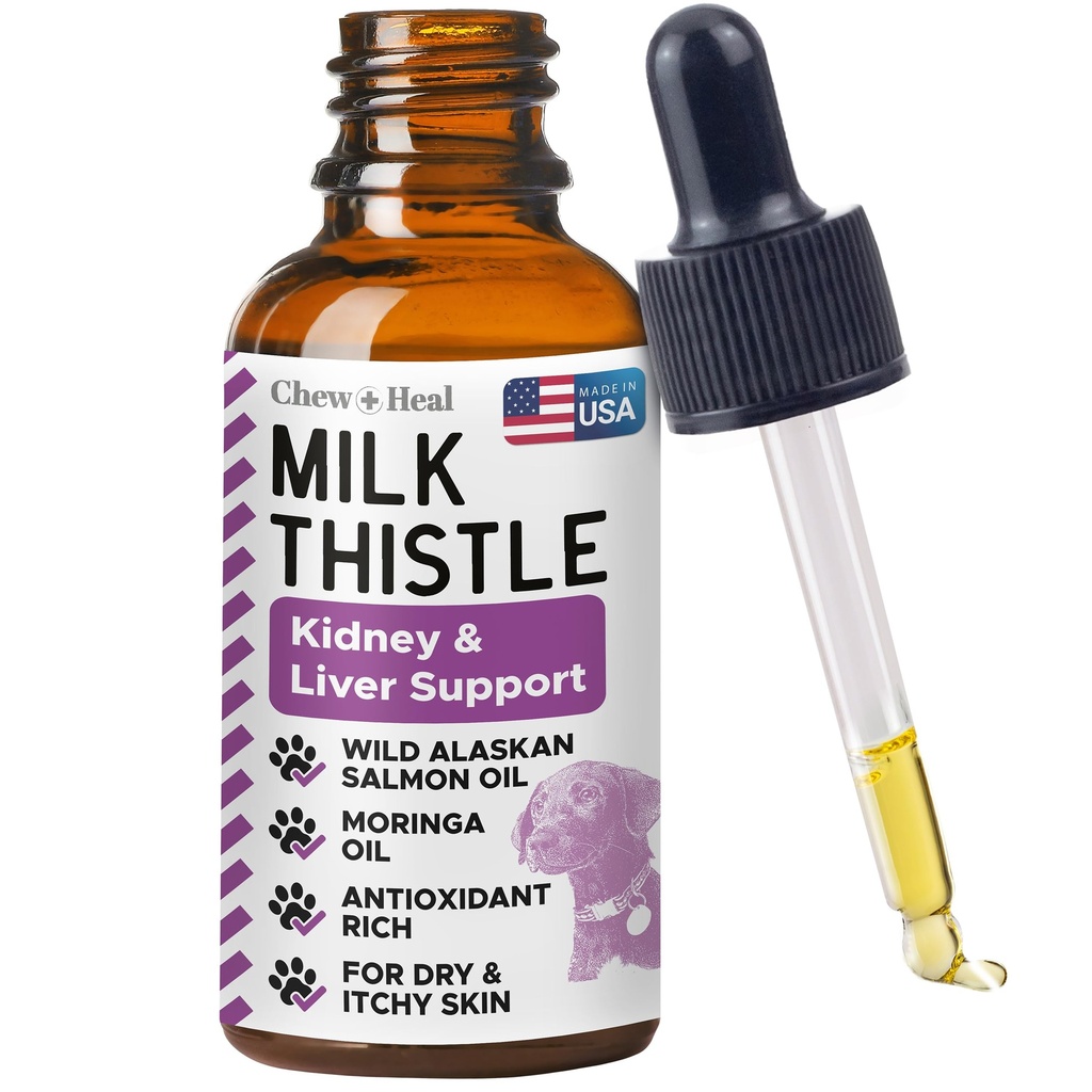 Köpekler Canlı Destek için Süt Butle - 2 oz Sıvı Süt Kidney ve Liver Desteği için Butle Supplement - Wild Alaskan Salmon Oil and Moringa Oil - Made in USA
