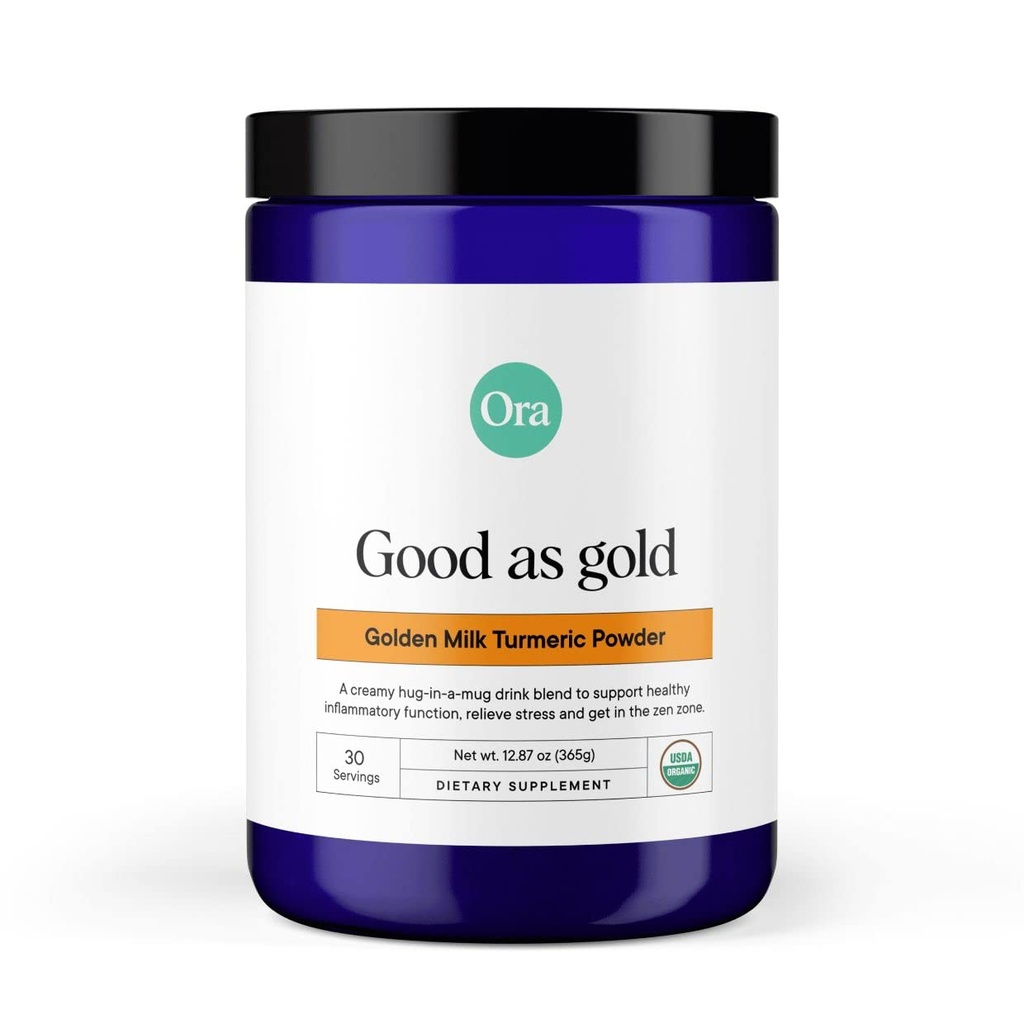 Ora Organik Altın Süt Toz - Ayurvedik Turmeric Toz Organik Adaptojenler - Ashwagandha, Reishi ve Ginger | Organik, Gluten-Free, Soy-Free, Vegan, Non-GMO - Maple & Vanilla, 30 Hizmetler