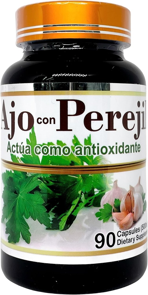 AJO con Perejil (Garlic and Parsley Extract) 500mg 45 Servings