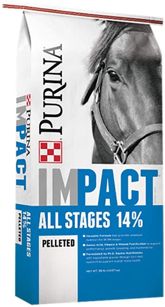 Purina | All Stages 14 Pelleted Horse Feed | 50 Pound (50 LB) Bag