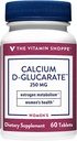 Dükkan Vitamini D-Glucarate 250MG, Kadınların Sağlığı için Doğal Olarak Estrogen Metabolism ve Hormon Dengesi Detoxification (60 Tablet)
