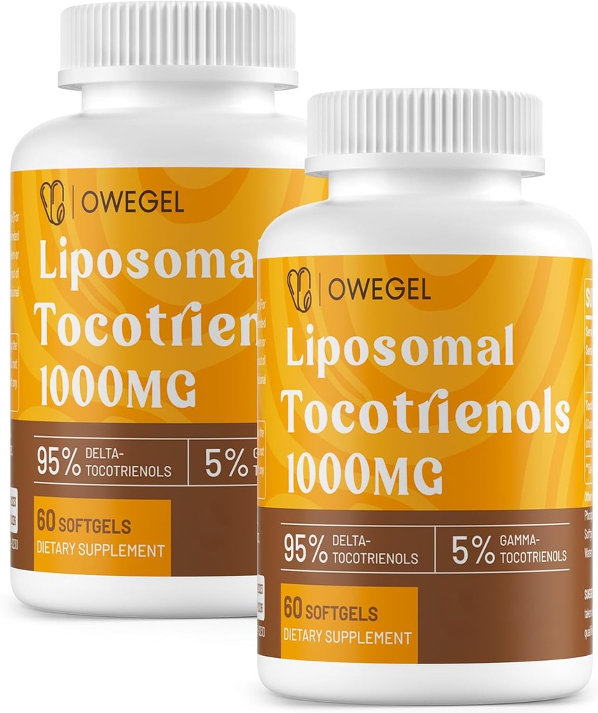 E Tocotrienols Supplements 1000 mg - Yüksek Potency Liposomal Tocotrienol Capsules,95 Delta &% 5 Gamma Tocotrienols Support Skin,Bone,Antioxy,120 Softgels