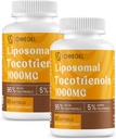 E Tocotrienols Supplements 1000 mg - Yüksek Potency Liposomal Tocotrienol Capsules,95 Delta &% 5 Gamma Tocotrienols Support Skin,Bone,Antioxy,120 Softgels