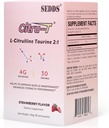L-Citrulline Taurine 2:1, Strawberry-Flavored L Citrulline Toz Citrulline Supplements, Vegan Taurine Toz, Caffeine Free, Gluten Free, 30 Pack