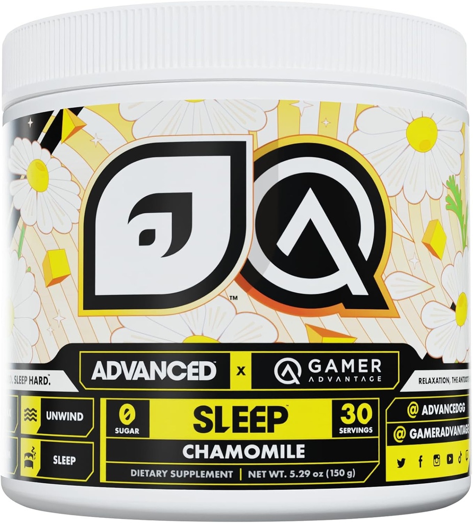 Gelişmiş Uyku - Magnezyum Sleep Supplement with Ashwagandha and L-theanine - Vegan, Sugar Free, Low Carb Sleep Drink Mix - Melatonin Free Sleep Aid (Chamomile)