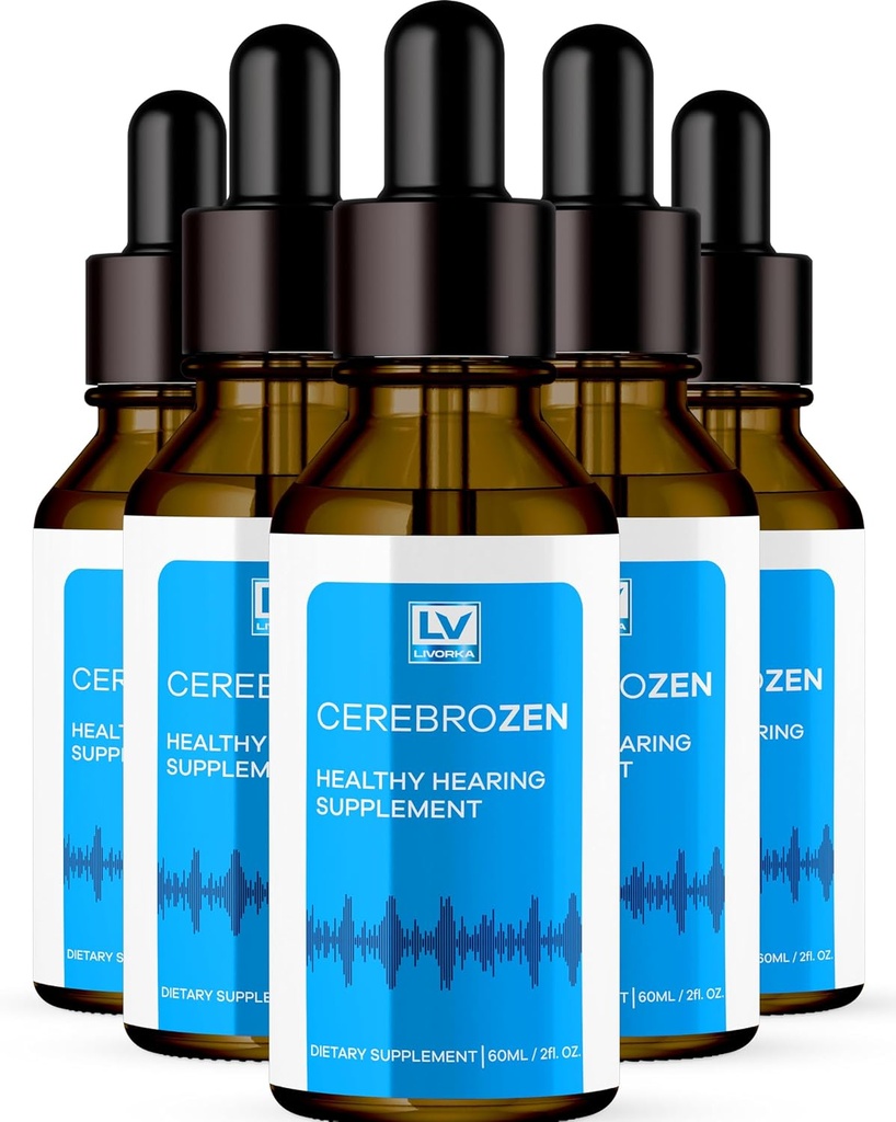 5 Pack - Cerebrozen Ear Drops - Cerebrozen, Cerebrozen 24, Cerebrozen 360 İşitme Desteği, Cerebrozen Drops, Cerebrozen Liquid, Cerebrozen Drops için 5 Ay