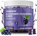Glucosamine Chondroitin Gummies Sugar Free,Extra Strength 1500 mg Glucosamine with MSM & Turmeric,Joint Support Gummies Supplements for Men & Women,for Joint Flexality & Bone Health, 90 Count V01
