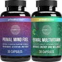Primal Harvest Primal Mind Yakıt & Multivitamin Supplements for Women and Men Multi Vitamin Capsules and Mind Fuel Pills Sche