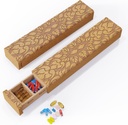 Pill Organizer, 7 Günlük Pill Box, Seyahat Pill Box, Ahşap Pill Case Privacy Protection Perfect for Drug, Vitamins, Fish Oils, Supplements (Beech)