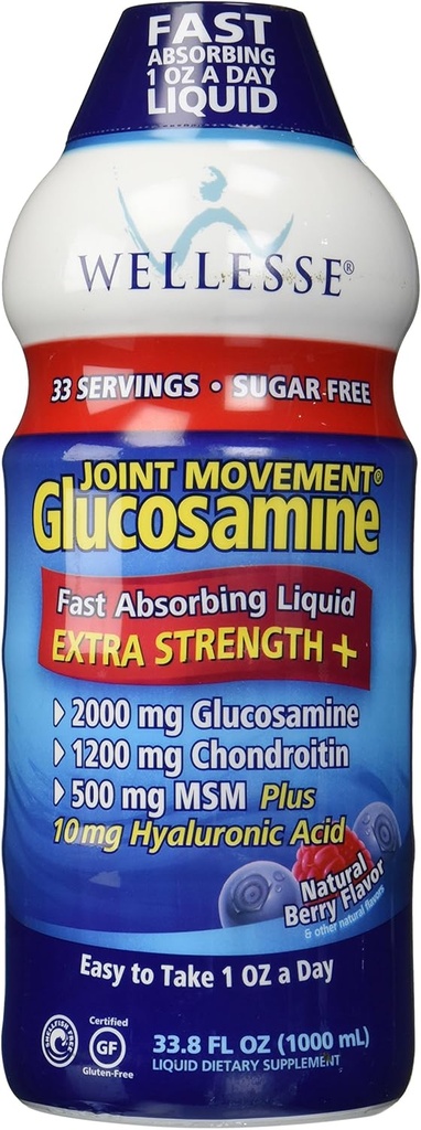 Wellesse Joint Movement Γλυκοσαμίνη με χονδροϊτίνη & Msm 33. 8 fl oz (1000 ml)