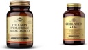SOLGAR Collagen Hyaluronic Acid Kompleksi, 30 Tablet - Hydrolyzed Collagen Type 2 - Helps & Chelated çinko, 250 Tablet - Sağlıklı Cilt için çinko - Destek Hücre Büyüme ve DNA Formasyon