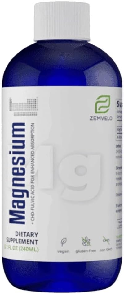 Sıvı Ionic Natural Magnezyum | 96 Day Supply | Longevity and Wellness | Mood Support | Restful Sleep | Muscle Support |