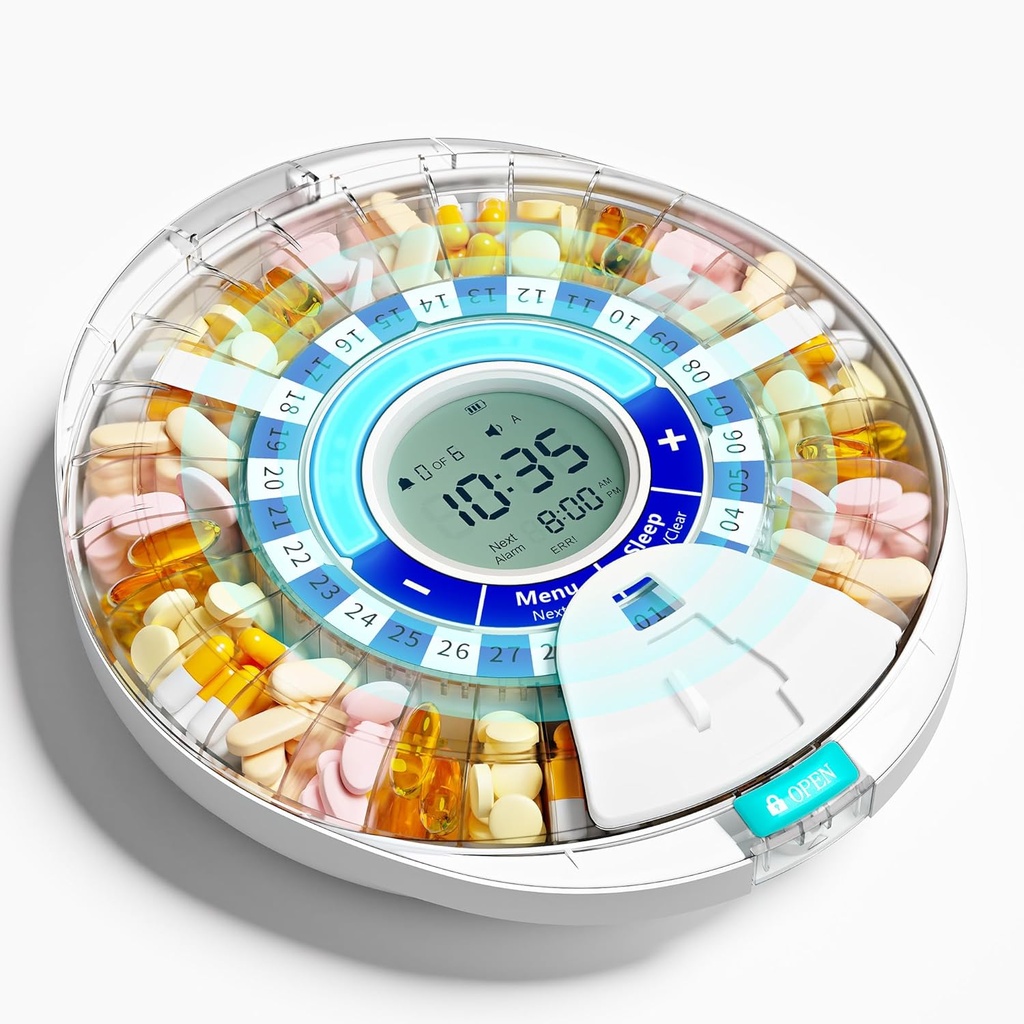Alarm ile Elderly için otomatik Pill ısıtıldı, Smart Pill Shang Machine 28-Slot, Mix-Proof Tech & XL LCD, Günlük Tıp Yönetimi için Geliştirilmiş Durability