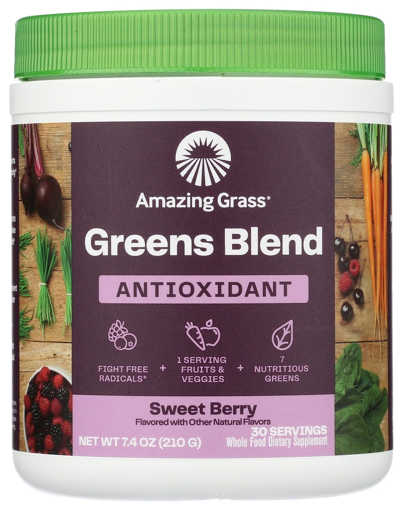 Amazing Grass Sweet Berry Antioxidant Superfood Powder, 7.4 OZ