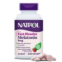 Natrol Melatonin 5 mg Hızlı Dissolve Tabletleri, Yetişkinler için Sleep Support Supplements, Strawberry Flavor, 150 Tablet, 150 Day Supply Supply