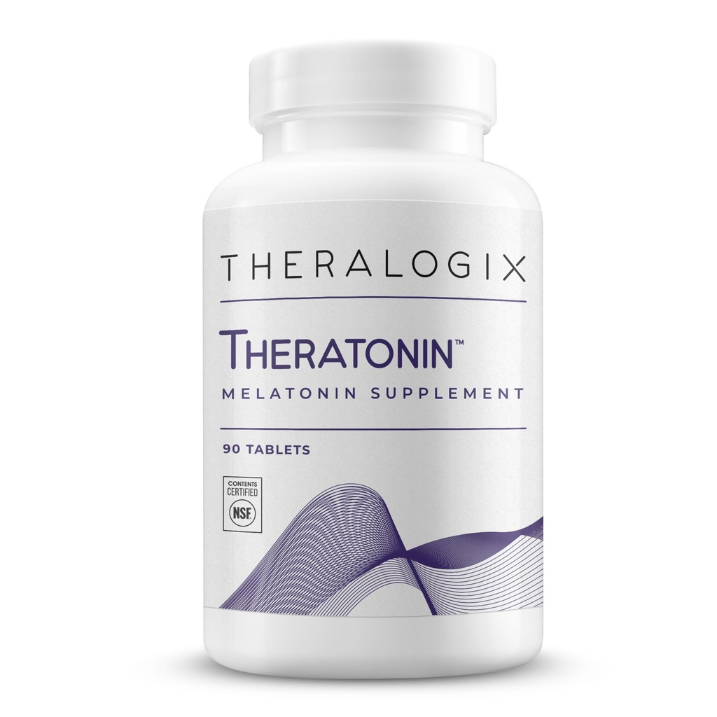 Theralogix Theratonin Melatonin Supplement - 90 Günlük Supply - Sleep Support Supplement - Melatonin to Aid a Good Night's Sleep - Supplement for Women to Support Fertness - NSF Sertifikalı - 90 Tabletler