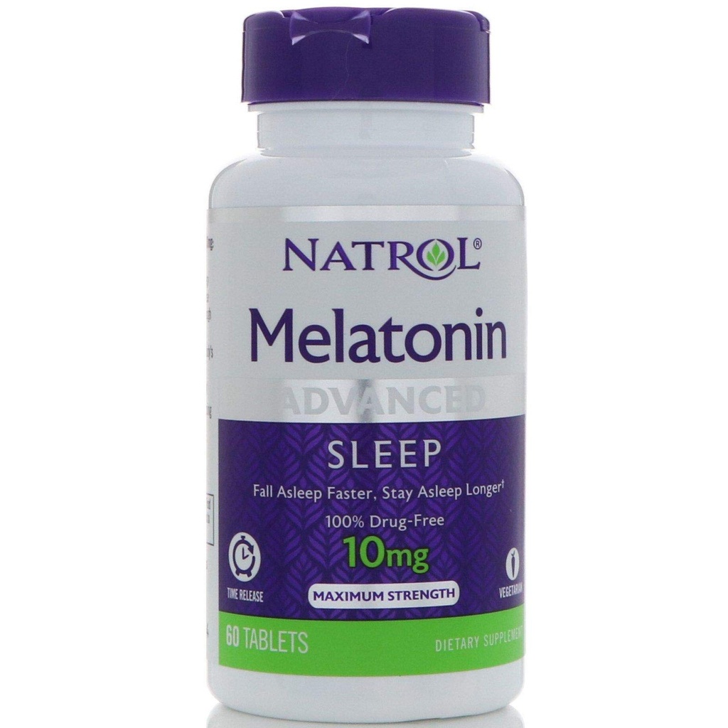 Natrol Melatonin 10 mg Zaman Yayın Tabletleri, Restful Sleep için Uyku Diyeti Tamam, 60 Melatonin Zaman Yayın Tabletleri, 60 Hizmetler