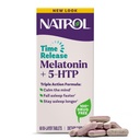 Νατρόλη μελατονίνη + 5-HTP Time Release Sleep Aid, Triple Action Formula, Calm the Mind, Fall Asleep Γρηγορότερα και Stay Asleep Longer, 60 Bi-Layer Tablets, Up to a 60 Day Supply