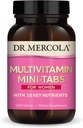 Dr. Mercola Multivitamin Mini-Tabs for Women, 30 Hizmet (300 Tablet), 10 Key Nutrients ile Destekler Optimal Kadın Sağlığı, Non-GMOMO
