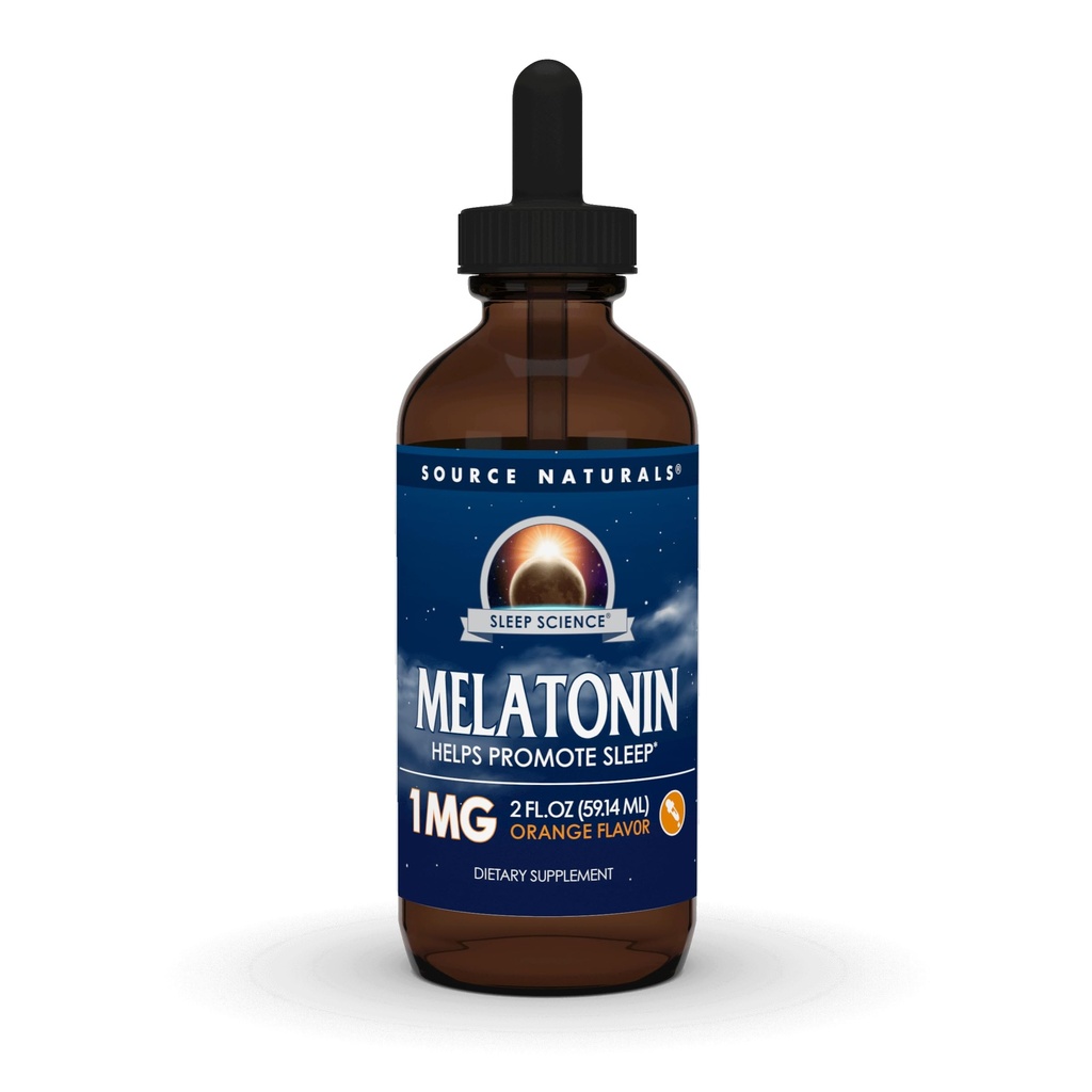 Source Naturals Melatonin* - 1 mg, 2 Akışkan oz