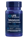 Life Extension Melatonin 6 Hour Timed Release, 3 mg, Extended-Release Formula for Optimal Sleep Support, Healthy circadian Rhythms, Cellular Defense, Gluten-Free, Non-GMO, Vegetarian, 60 Tablets