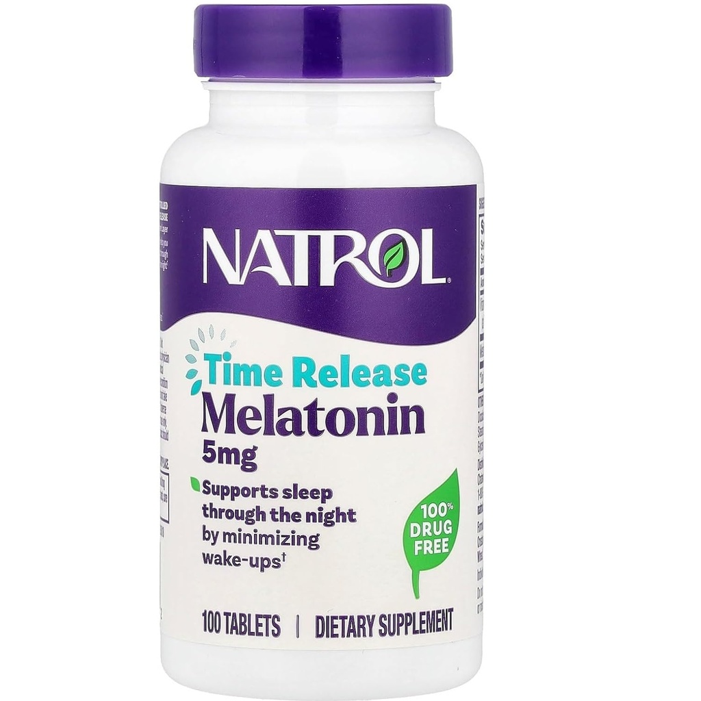 Natrol Melatonin Time Release 5mg Δισκία 100 ea (συσκευασίες των 4)