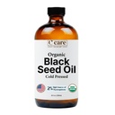 Black Seed Oil Organic Cold Pressed Unrefined Glass Bottle | USDA Certified Organic Black Cumin Seed Oil | High Thymoquinone Omega 3 6 9 | For Immune Support, Joints, Digestion, Hair & Skin | 8 Fl oz