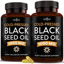 NEW AGE Black Seed Oil Softgel Capsules - Premium Cold-Pressed Nigella Sativa Saf Black Cumin Tohum Yağı - Non-GMO & Vegetarian (120 Softgels)
