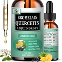 Quercetin Liquid Drops, Quercetin with Bromelain Elder Nettle Leaf C Liquid Supplements, High Abxia Quercetin Liquid Drops for Women Men, Health Immune Antioksi Support, Non-GMO